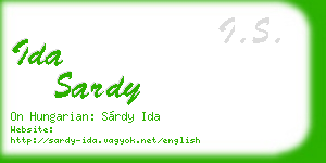 ida sardy business card
