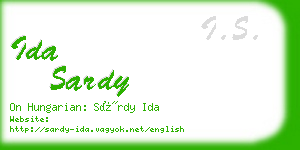 ida sardy business card